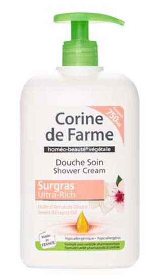 CORINE DE FARME SHWR CR U.RICH ALMOND 750ML