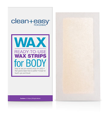 CLEAN & EASY Ready-To-Use Wax Strips for Body 12pcs