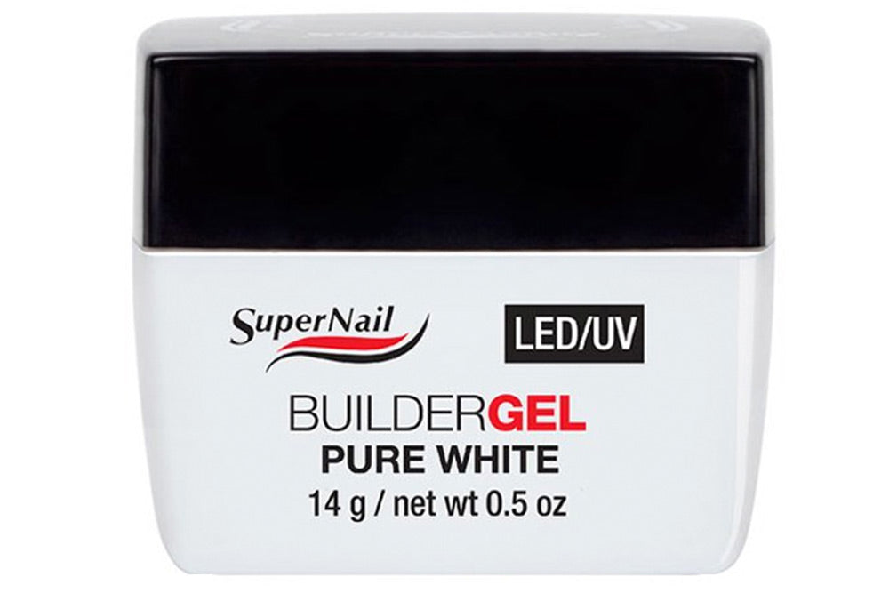 SUPER NAIL LED/UV BUILDER GEL PURE WHITE 0.5OZ