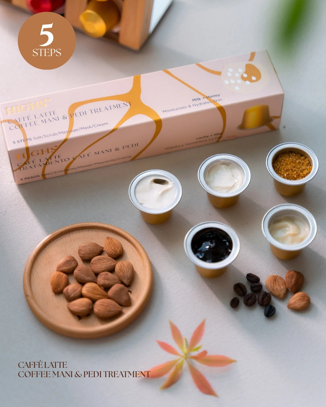 Highs Caffé Latte Coffee Mani & Pedi Treatment 5 Steps