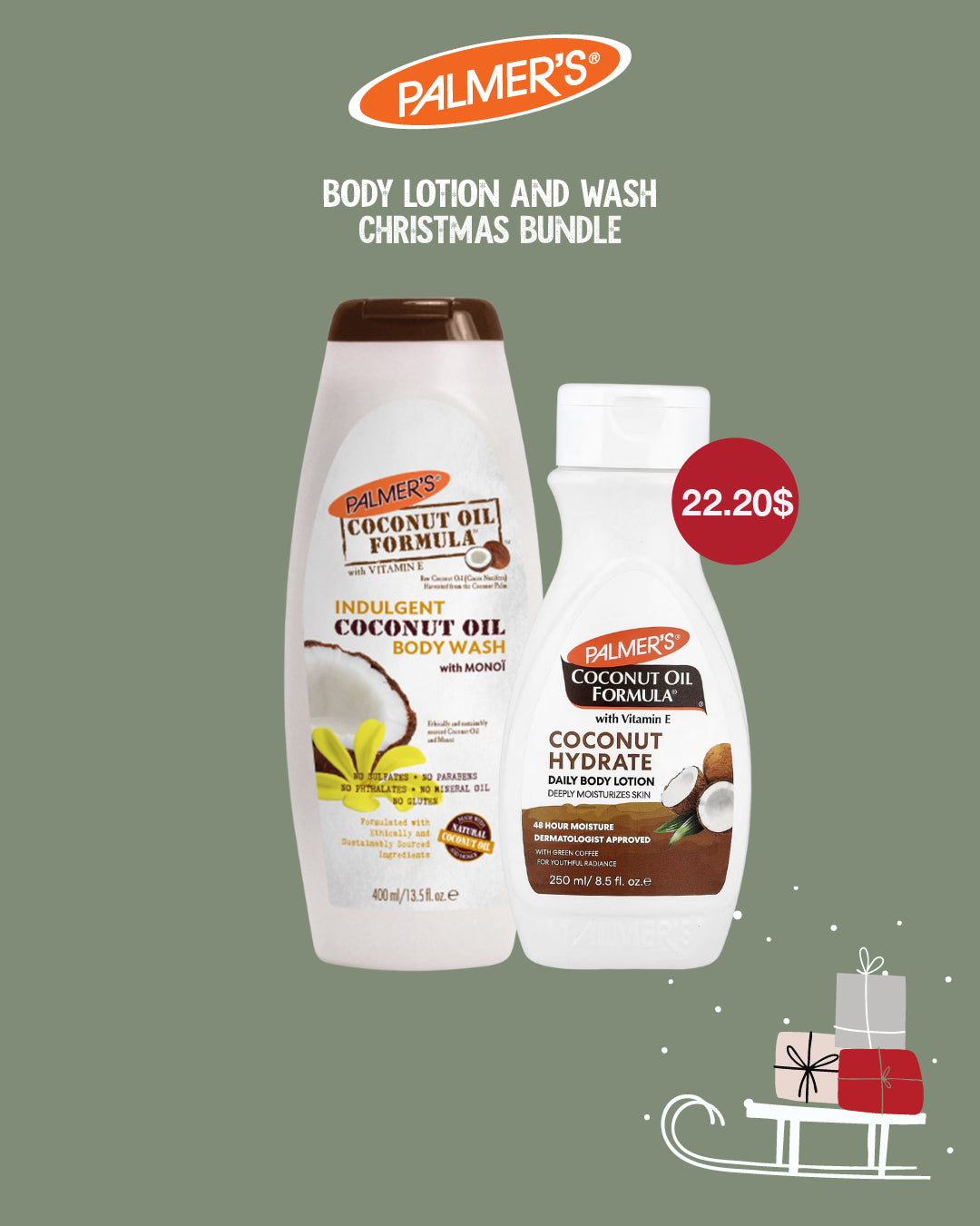 Palmer's Body Lotion and Wash Christmas Bundle