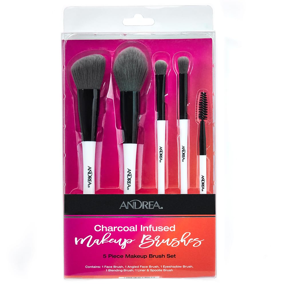 ANDREA BRUSH SET Charcaol Infused 5pc
