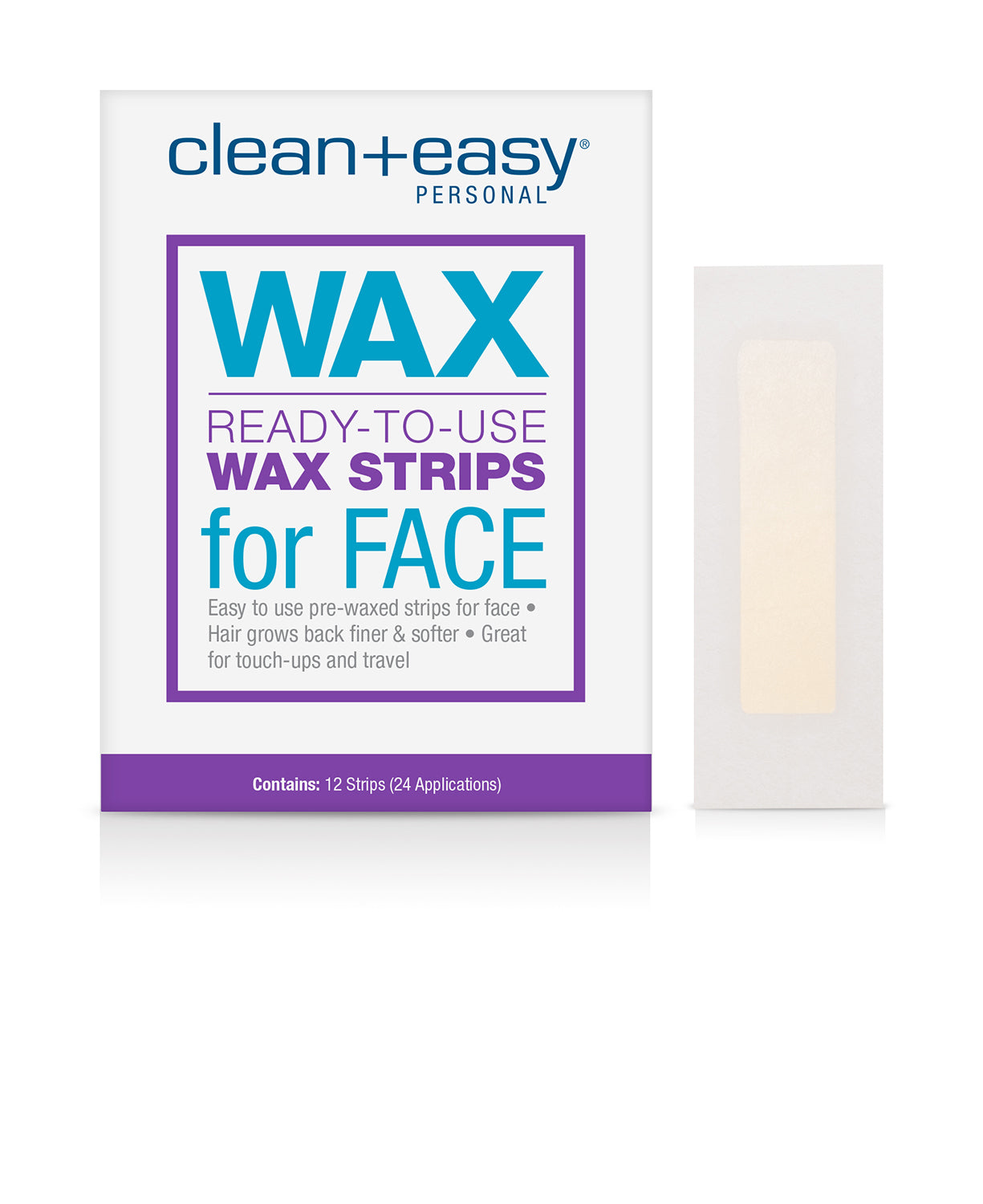 CLEAN & EASY Ready-to-Use Wax Strips for Face 12pcs