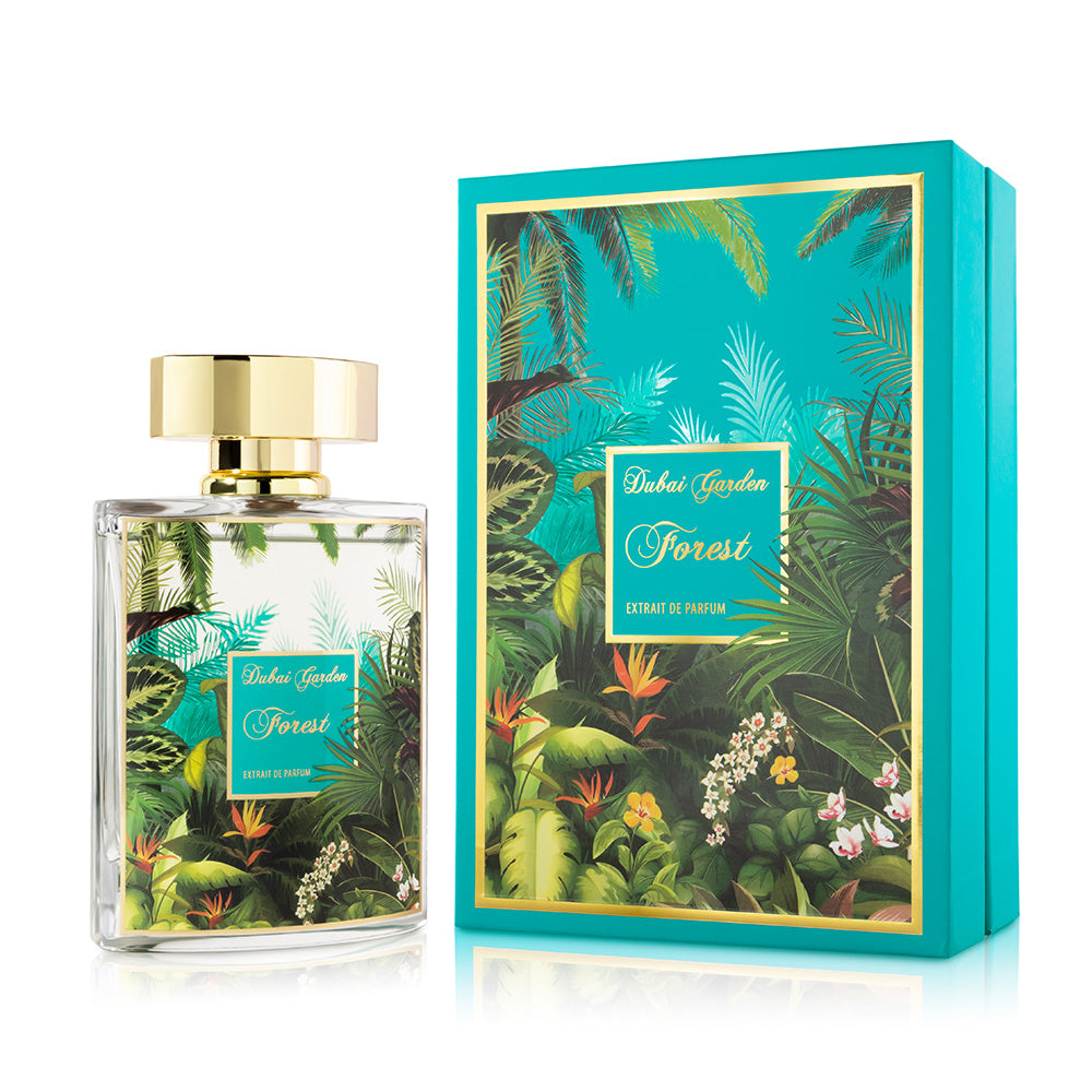 Dubai Garden Forest Extrait de Parfum is a unisex 100 ml