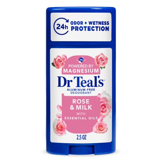 Dr. Teal’s Deodorant Rose N Milk 2.5oz