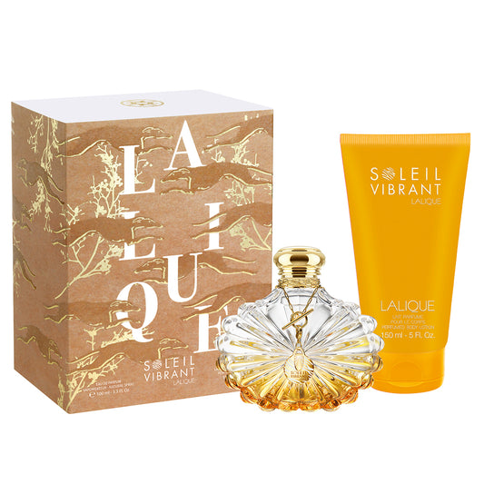 Lalique Soleil Vibrant Eau de Parfum 100ml with Body Lotion 150ml Gift Set