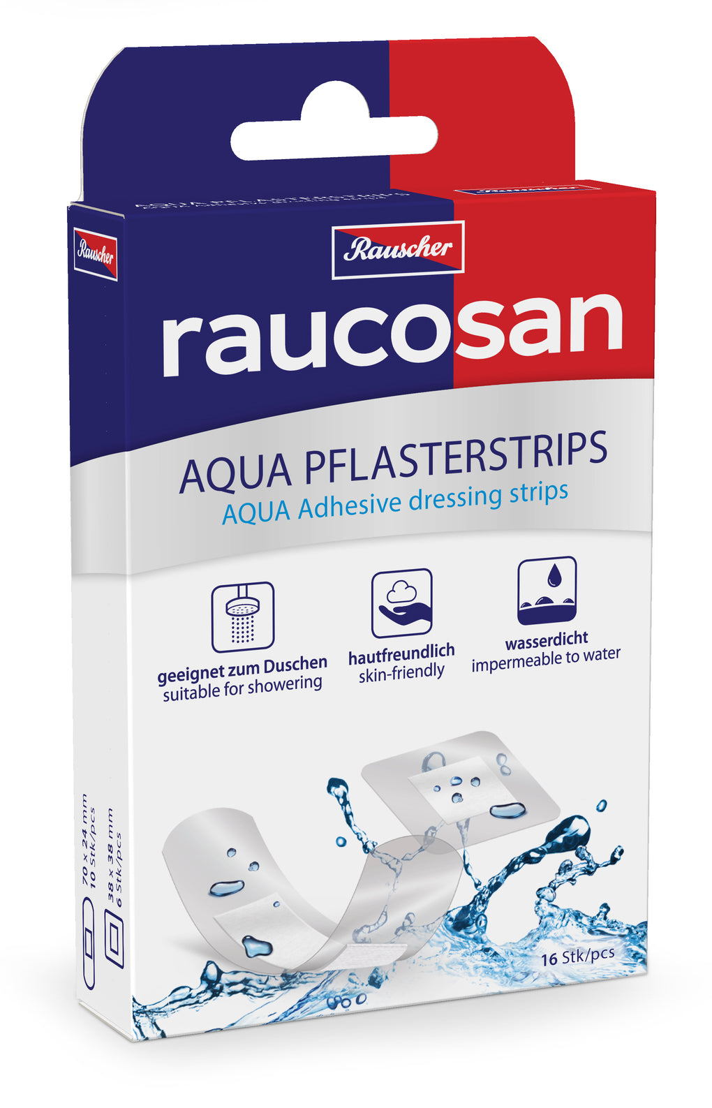 LOHMANN & RAUSCHER Aqua Plaster Strips 2 sizes 16pcs
