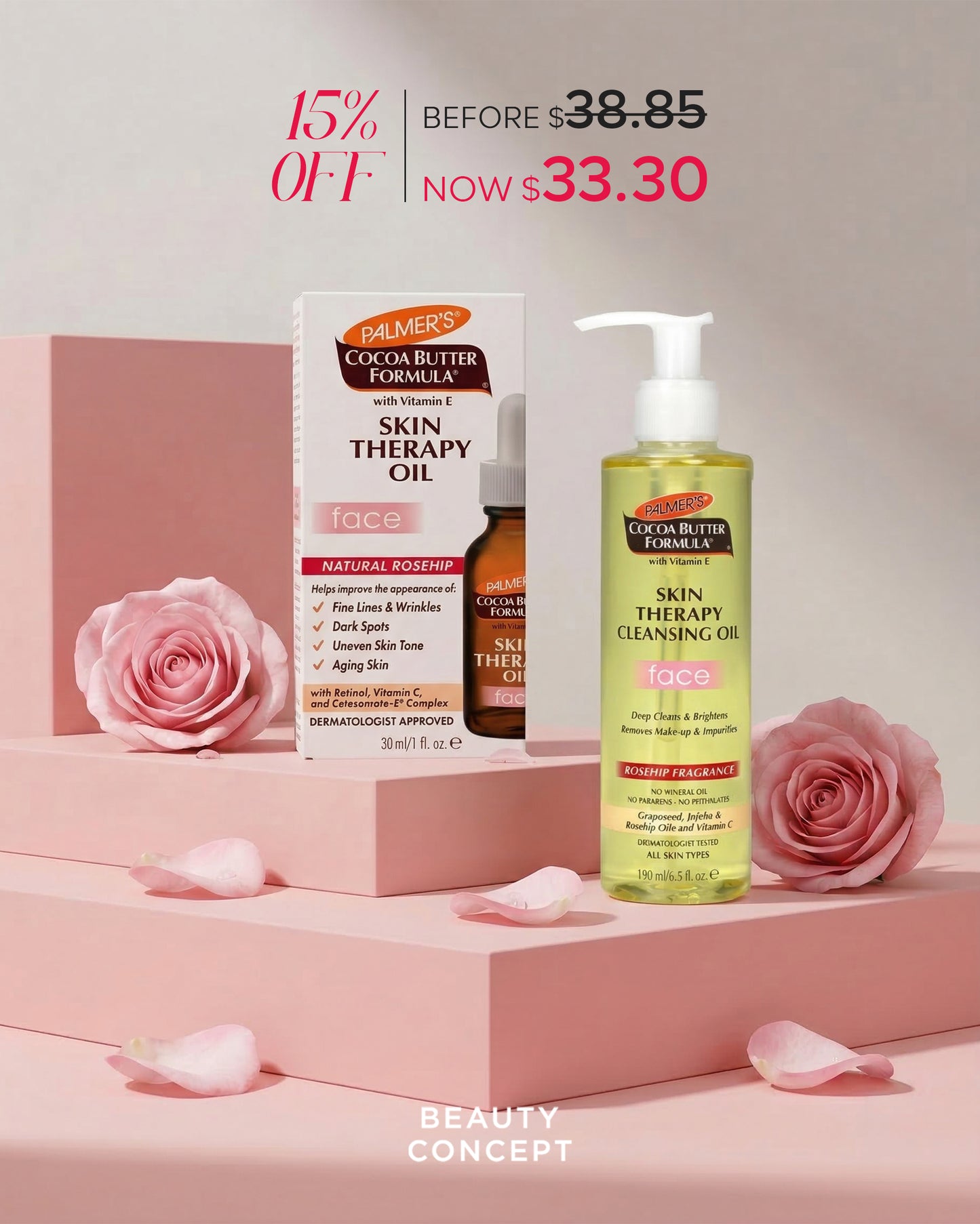 Palmer's Bundle Skin Therapy Oil Face & Cleansing Oil