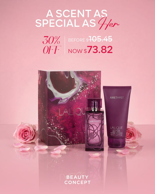 Lalique Amethyst Eau de Parfum 100ml + Body Lotion Gift Set