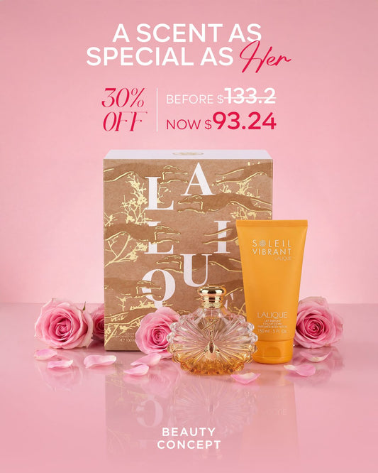 Lalique Soleil Vibrant Eau de Parfum 100ml + Body Lotion Gift Set