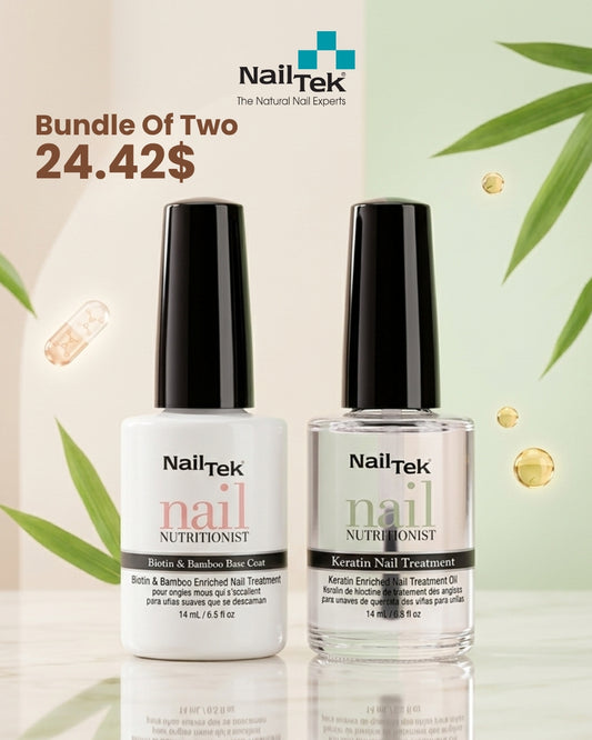 Nail Tek Biotin & Bamboo Base Coat + Keratin Nail Treatment